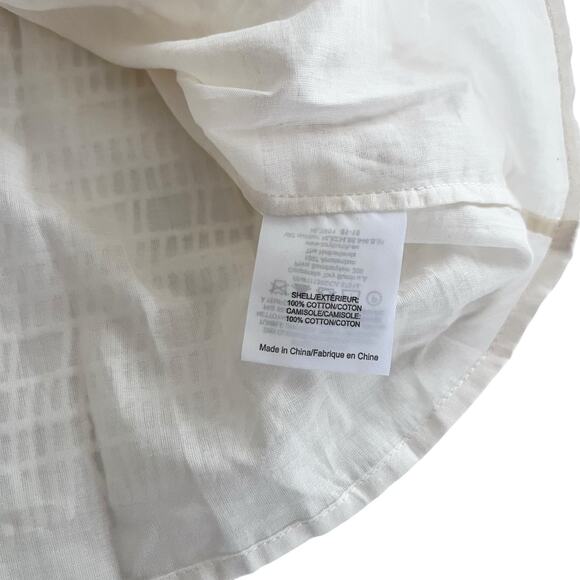 Tory Burch Ivory Open Knit Crochet Lace Short Sleeve Top Size Medium - Picture 14 of 14